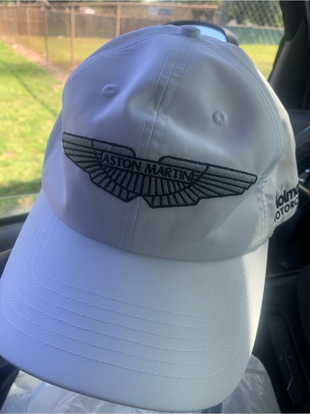 Aston Martin White Embroidered Logo Baseball Cap